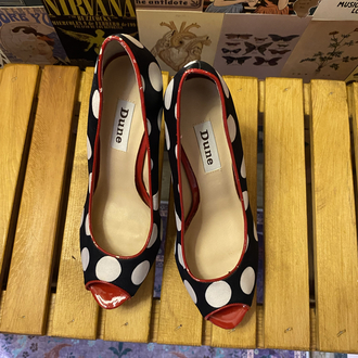 Dune London Puantiyeli Pin-up Tarz Platform Topuklu Ayakkabı