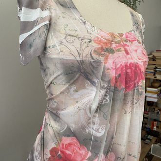Nostalgia Rose Print Fairycore Top