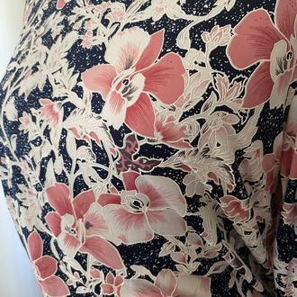Vintage Botanical Print Dress