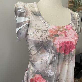 Nostalgia Rose Print Fairycore Top