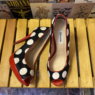 Dune London Puantiyeli Pin-up Tarz Platform Topuklu Ayakkabı