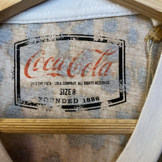 Orijinal Lisanslı Coca-Cola Leopar Desenli Vintage Tişört / Y2K
