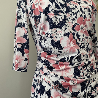 Vintage Botanical Print Dress