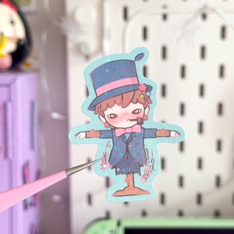 turnip head hologramlı sticker 