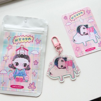 nyota cat lover akrilik anahtarlık (kart hediyeli)