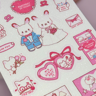 simli lovers sticker sheet
