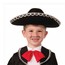 Gümüş Renk Şeritli Mariachi Latin Şapkası - Çocuk Boy