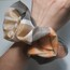 ÇİZGİLİ - L SCRUNCHIE KAHVE