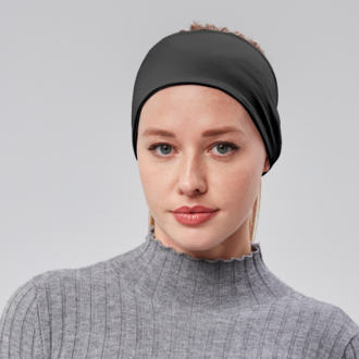 Kadın Spor Saç Bandı Bandana Penye Esnek bone Dikissiz