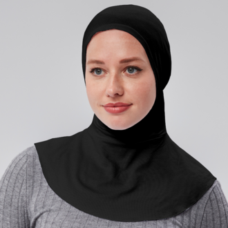 Pratik Tesettür Sporcu Boyunluklu Hijab Geçmeli Bone 