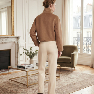 Céline Taba Kısa Kaşe Ceket / Crop Mont