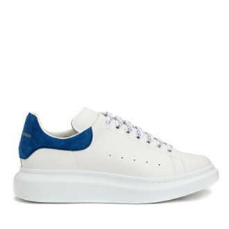 Alexander McQueen Beyaz Mavi Erkek Deri Sneaker