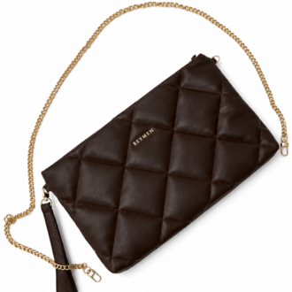 BEYMEN Clutch & Omuz Çantası (Karamel/Açık Kahverengi)