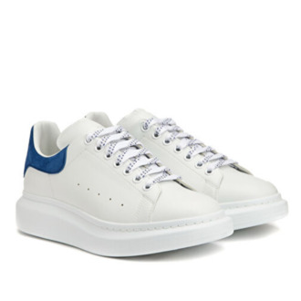 Alexander McQueen Beyaz Mavi Erkek Deri Sneaker