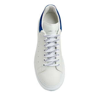 Alexander McQueen Beyaz Mavi Erkek Deri Sneaker