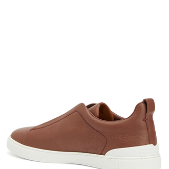 Zegna Kahverengi Erkek Deri Sneaker