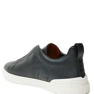 Zegna Siyah Erkek Deri Sneaker