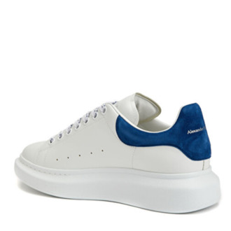 Alexander McQueen Beyaz Mavi Erkek Deri Sneaker