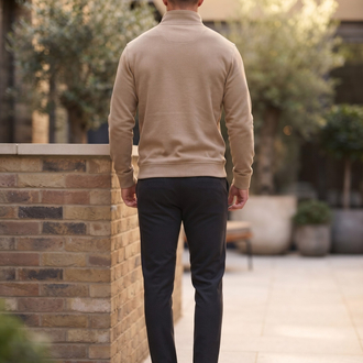 Gant Fermuarlı Yaka Erkek Sweatshirt - Bej