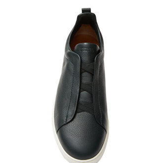 Zegna Siyah Erkek Deri Sneaker