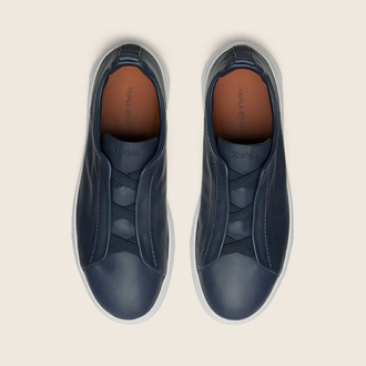 Zegna Lacivert Erkek Deri Sneaker