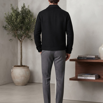 Zegna Premium Siyah Düğmeli Ceket