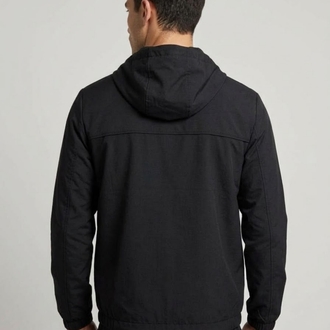 Lacoste Erkek Kapüşonlu Siyah Spor Mont / Rüzgarlık