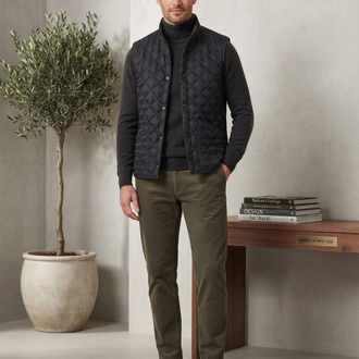 Barbour Premium Siyah Kapitone Çıtçıtlı Şık Yelek