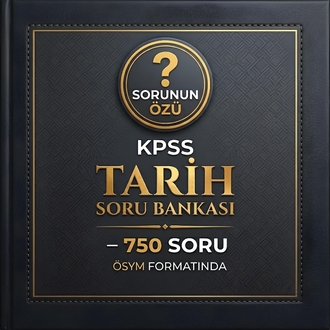 KPSS Tarih - Sınav Öncesi Çözmenizi Tavsiye Ettiğimiz 750 Soru | ÖSYM Tarzında | Dijital PDF