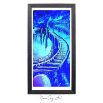 Stairway to Heaven & Blue Mysticism Panel 1 — Premium Long Vertical Art by SoulAnchor
