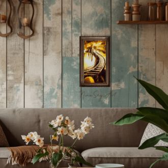 The Light of Yellow Wisdom Panel 2 (Mirror) — Premium Long Vertical Art by SoulAnchor