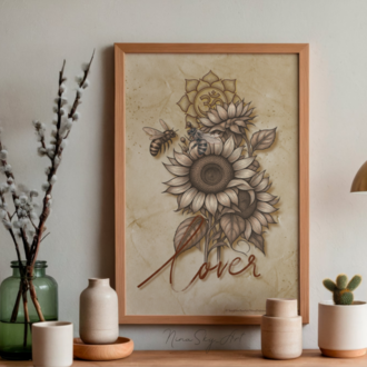 Graft / Vintage Love Sunflower Om Art