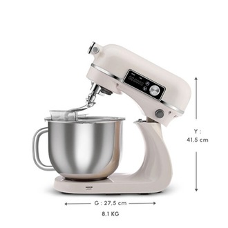 Karaca Maestro Artisan Döküm Hamur Yoğurma Makinesi / Stand Mikseri Ultra Sessiz 6 Litre Krem