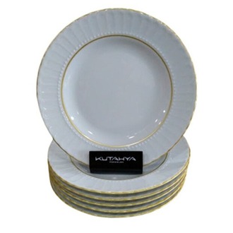 Kütahya Porselen 6 Adet Sedef Yaldızlı Yemek Tabağı 19 cm