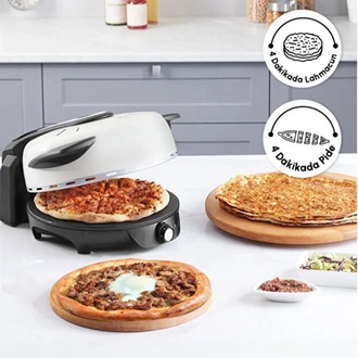 Karaca Gastro 10 In 1 Pizza Ve Lahmacun Makinesi Biodiamond Soft Cream Beyaz