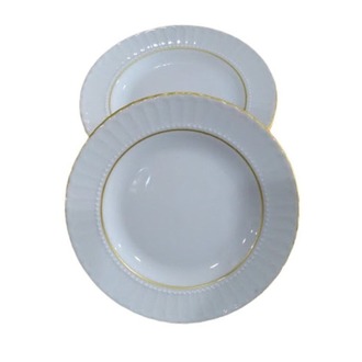 Kütahya Porselen 6 Adet Sedef Yaldızlı Yemek Tabağı 19 cm