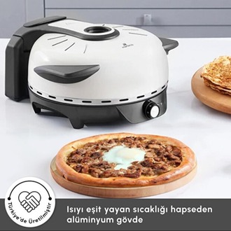 Karaca Gastro 10 In 1 Pizza Ve Lahmacun Makinesi Biodiamond Soft Cream Beyaz