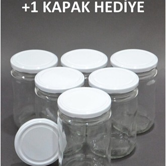 Kapaklı Cam Konserve Kavanozu Yarım 6 Adet 660 ml