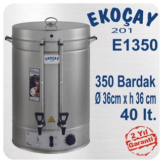 350 Bardak Kapasiteli Gümüş Çay Makinesi ve Semaver Seti