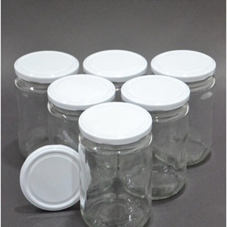 Kapaklı Cam Konserve Kavanozu Yarım 6 Adet 660 ml