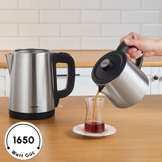 Karaca TeaBig XL 35 Çay Bardağı Kapasiteli 2 in 1 Çelik Çay Makinesi ve Su Isıtıcı Inox