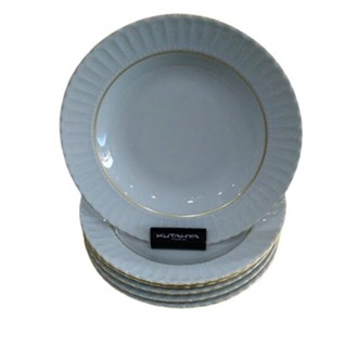 Kütahya Porselen 6 Adet Sedef Yaldızlı Yemek Tabağı 22 cm