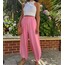 Pembe keten pantolon 