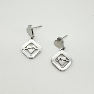 Velithis Sedef Steel Earring | Çelik Küpe