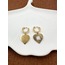 Romance Dangles Çelik Gold Küpe