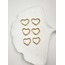 Tri-Heart Steel Earrings 3 Boy 3 Adet 316l Çelik Küpe