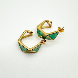 Mirava Geo Steel Earring | Çelik Küpe