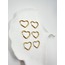 Tri-Heart Steel Earrings 3 Boy 3 Adet 316l Çelik Küpe