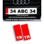 Tr Plaka Sticker Etiket 1 Çift
