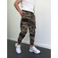 Kamuflaj Kargo Cepli Siyah Garnili Jogger Pantolon STGN-3005-1
